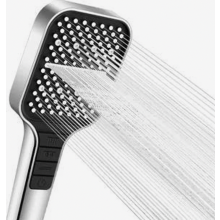 Water Saving Shower Head with 7 Spray Modes, Stop Button, One Hand Control and Anti-Clog Silicone Nozzles