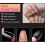 120 Pcs Short Almond False Nail Tips Set, Clear Gel Nail Tips with Glue and Nail Buffer, 11 Sizes 4