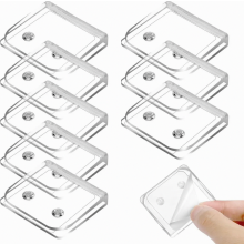 8 Pack Self Adhesive Shower Curtain Clips, Transparent Splash Guard Clips Compatible with Shower Curtains