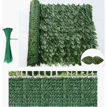 Artificial Leaf Balcony Privacy Screen, Dark Green Windproof Hedge Mat for Garden Fence, 1 x 3 m