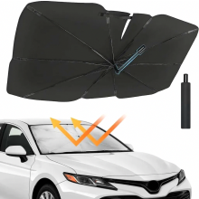 Car Windscreen Sun Shade, 360 Degree Rotatable UV Protection Umbrella with Adjustable Pole, 137 x 79 cm
