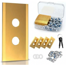 48 Pack Replacement Lawn Mower Blades, Titanium Carbide Alloy Cutting Knives for Precise Grass Trimming