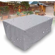 Rectangular Garden Furniture Cover, Waterproof 210D Oxford Patio Table Set Cover, Anti UV, Grey, 120 x 60 x 90 cm