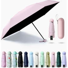 Ultra Lightweight Folding Umbrella with Case, UV Sun Protection and Rain Cover for Travel, Women and Girls