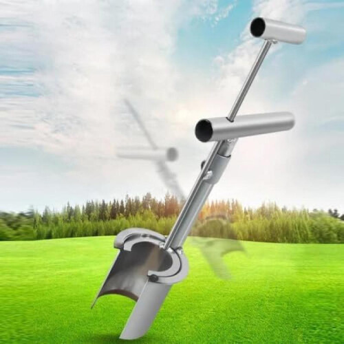 Stainless Steel Bulb Planter Tool, Manual Hole Digger with Handle for Flower Bulbs, Yard 1