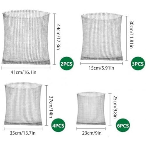15 Pack Mole Net Underground Wire Baskets for Bulb Planting, Tree Roots, Vegetable Garden 1