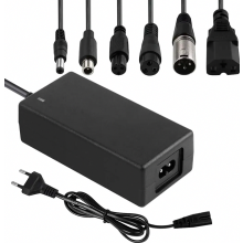 Caricabatterie per monopattino elettrico da 42 V 2 A con 6 connettori e indicatore LED, per monopattini elettrici e hoverboard da 36 V.