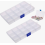 Confezione da 2 scatole organizer regolabili per gioielli con 15 scomparti e coperchi per viti, perline e orecchini 1