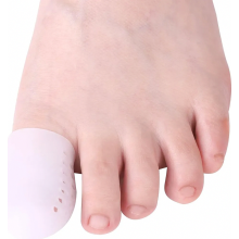 Confezione da 10 protezioni in gel di silicone per alluce, traspiranti, per vesciche, calli, unghie incarnite e attrito.