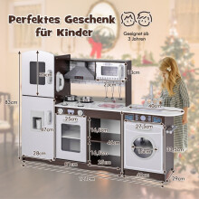 Cocina de juguete de madera con luz y sonido, 7 accesorios