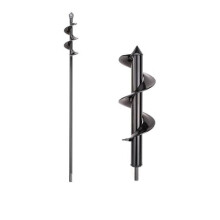 (5 x 45 cm, 8 x 30 cm) Spiral Garden Auger Drill Bit for Flower Boxes, Hex Shaft Bulb Planter, Hole Digger 9x25cm