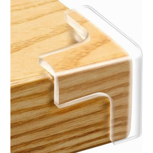Pacote com 40 protetores de canto transparentes para bebês, autoadesivos e com forte fixação para mesas e móveis.