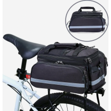 Bolsa de bagageiro traseira impermeável para bicicleta, com capa de chuva para deslocamentos diários e viagens.