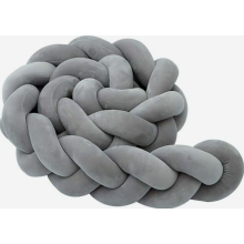 Protetor de Berço Trançado em Formato de Cobra, Protetor de Borda de Berço em Tecido, Proteção para a Cabeça, Decoração para Quarto de Bebê,