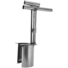Stainless Steel Manual Garden Hole Punch for Corn & Bulbs, Silver Handheld Planting Tool