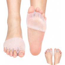 Sada silikónových oddeľovačov prstov, 2 páry, 3-dierkové a 5-dierkové korektory prstov pre Hallux Valgus a kladivkové prsty