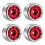 Rodas com Offset Negativo de 0,7 Polegadas para Acessórios de Atualização Do Carro RC SCX30 Ascent-32 Na Escala 1/30 (Vermelhas) 1