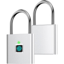Bluetooth Smart Padlock with Fingerprint and APP Unlock, Biometric Keyless Lock for Backpack Bike School Locker and Gym Locker, USB Rechargeable