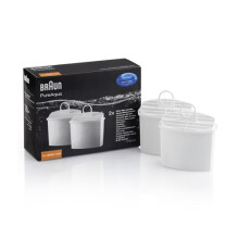 Kit de cartouches filtrantes - BRAUN - KWF2 - Pour machine à café - Pack 2 - Blanc
