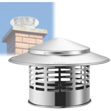 304 Stainless Steel Chimney Cap, All-Weather Fireplace Flue Cover, Outdoor Masonry Chimney Topper, Round Chimney Cowl