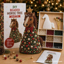 (Highland Cow) Beaded Christmas Tree DIY Kit: Animal-Themed Beaded Christmas Tree DIY Kit