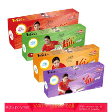 (green) Double Fish V40+ 3-Star Table Tennis Balls ITTF Approved ABS Durable Training Competition Ping Pong Balls White 10-Pack