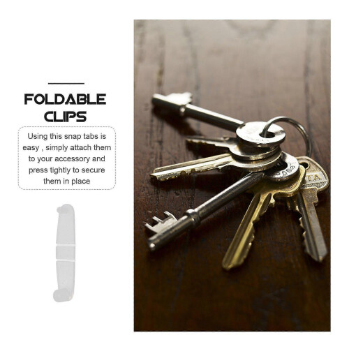 100Pcs Plastic Keychian Clips Plastic Foldable Clips Folding Clip Plastic Folding Clip Plastic Clip 1