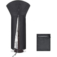 420D Oxford Waterproof Patio Heater Cover, Black Outdoor Heater Protection Cover