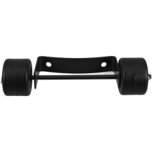 SHINEOFI Caster Wheels Replacement Set for Heaters, Swivel Casters, Black, Iron & Plastic, Easy Install, Indoor Outdoor Use, 1 Set