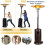 Patio Heater Wheels Set, Universal Replacement Caster Kit for Mobile Outdoor Heaters, Silver Roller Wheel Accessories with Bracket 9