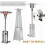 Patio Heater Wheels Set, Universal Replacement Caster Kit for Mobile Outdoor Heaters, Silver Roller Wheel Accessories with Bracket 7