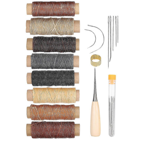 37Pcs Leather Sewing Kit with Needles & Thread, Hand Repair Tools for DIY Craft 1