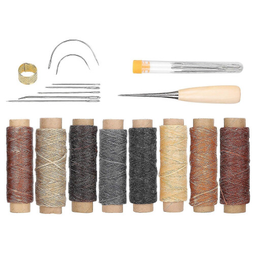 37Pcs Leather Sewing Kit with Needles & Thread, Hand Repair Tools for DIY Craft 2