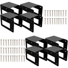 Acheterry Firewood Rack Outdoor, Adjustable Powder-Coated Steel Log Holder, 8-Piece Heavy-Duty Firewood Storage Stand for Patio and Fireplace