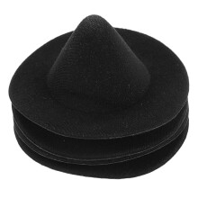 4pcs Miniature Witch Hats Black Wizard Hat for DIY Crafts Bottle Caps Halloween Party Supplies Dollhouse Accessories Cake Topper 10cm