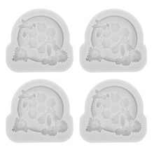 4pcs Silicone Bee And Honeycomb Fondant Molds for Baking Flexible Chocolate Candy Sugar Cookie Molds Diy Cake Decorating Tools for Party Wedding
