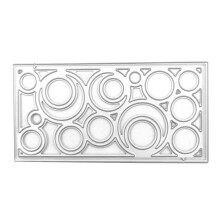 Delicate Hollow Circle Frame Cutting Die Border Embossing Script Dies Stencils for DIY Scrapbooking Diary Embellishments