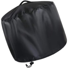 Healvian Round Fire Pit Cover, 420D Waterproof Outdoor Protection with Storage Bag, Black