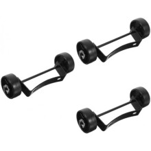 (3) BESPORTBLE 3Pcs Patio Heater Wheel Kit, Replacement Caster Wheels for Outdoor Gas & Oil Heaters, Heavy Duty Iron, Black