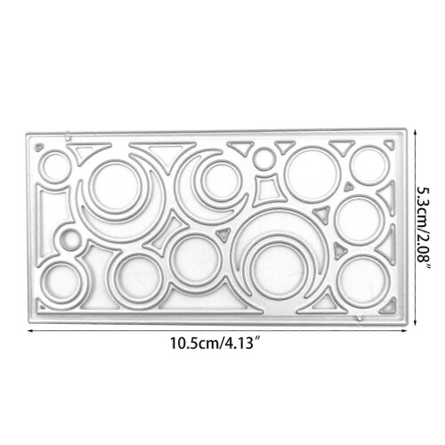 Delicate Hollow Circle Frame Cutting Die Border Embossing Script Dies Stencils for DIY Scrapbooking Diary Embellishments 1