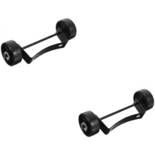 (2) BESPORTBLE 3Pcs Patio Heater Wheel Kit, Replacement Caster Wheels for Outdoor Gas & Oil Heaters, Heavy Duty Iron, Black