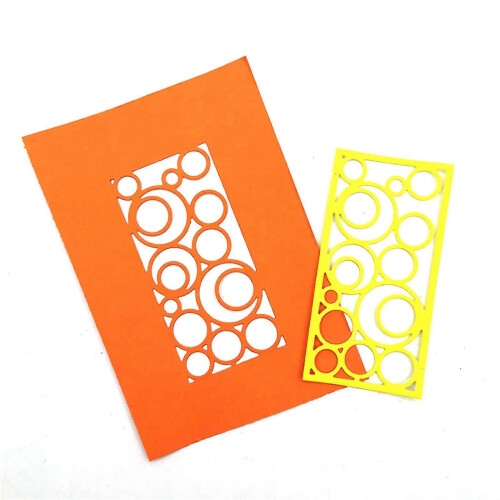 Delicate Hollow Circle Frame Cutting Die Border Embossing Script Dies Stencils for DIY Scrapbooking Diary Embellishments 2