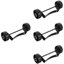 (4) BESPORTBLE 3Pcs Patio Heater Wheel Kit, Replacement Caster Wheels for Outdoor Gas & Oil Heaters, Heavy Duty Iron, Black