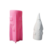 (W0473) Santa Statue Silicone Candle Molds for Handmade Candle Soap Home Decoration Epoxy Resin Silicone Molds for Art Craft