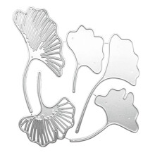 Carbon Steel DIY 5-Pieces Lotuses Leaf Cutting Dies Embossing Stencils Template for Decorative Paper Album Card