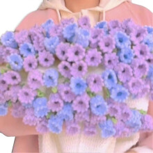 (Light Purple) Crochet Rose Bouquet Blanket Kit with DIY Design for Home Decor and Gift