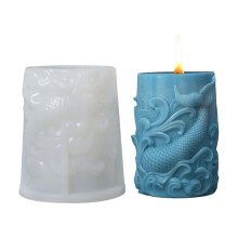 (2) Ocean Creature Embossed Silicone Candle Molds for Handmade Candle Soap Cylinder Silicone Candle Molds for Epoxy Resin