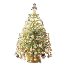 (D) DIY Beaded Christmas Tree Kit - with LED Lights - for Holiday Centerpiece Craft,New 2026