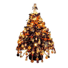 (B) DIY Beaded Christmas Tree Kit - with LED Lights - for Holiday Centerpiece Craft,New 2026