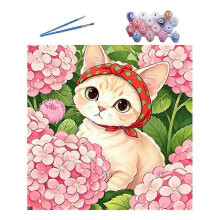 (E) 20x20cm DIY Paint by Numbers Kit for Adults & Kids - Compact Canvas Art, Easy Paint Set for Creative Relaxation